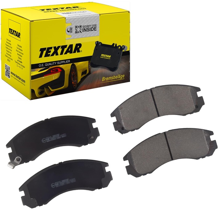 TEXTAR 2149501 fékbetét készlet, tárcsafékekhez, akusztikus kopásjelzővel, 17 mm vastagság, fekete, 4 db
