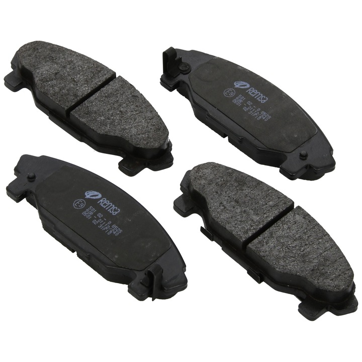 REMSA első fékbetétek Daihatsu Charade IV-hez, ragasztófóliával, rezgéscsillapító réteggel, fekete, 4 db-os készlet, 125.8 mm