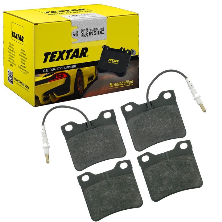 Textar 2190403 hátsó fékbetétek, kompozit, kopásérzékelővel, fekete, 4 db-os szett