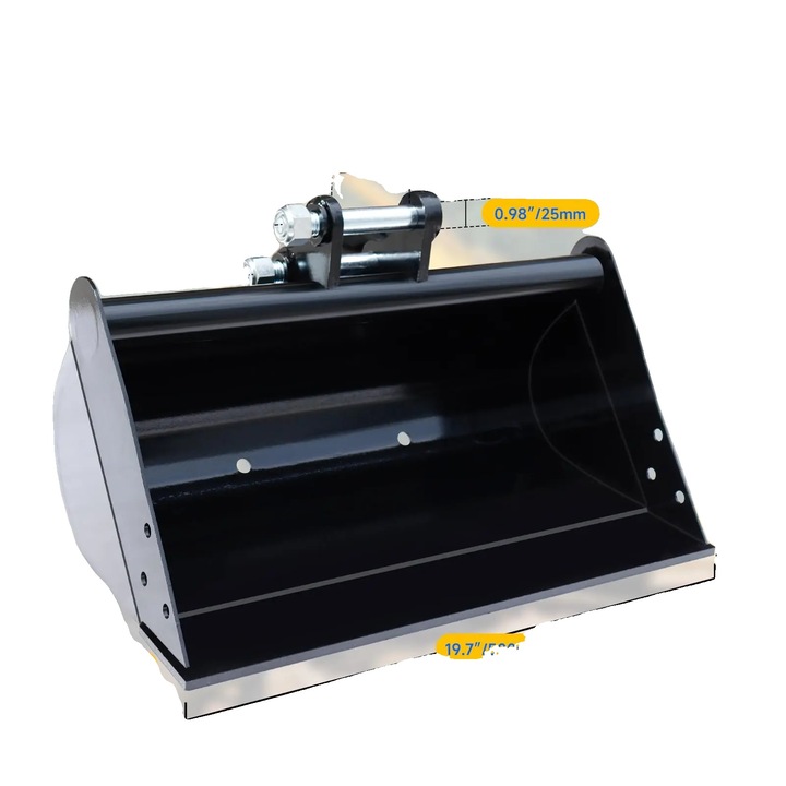 Fogazat nélküli kanál mini kotróhoz, 500mm, acél, 20kg szett