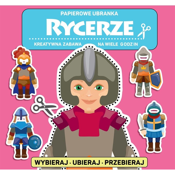 Papír ruhák DRAGON kreatív készlet lovag jelmezhez, többszínű