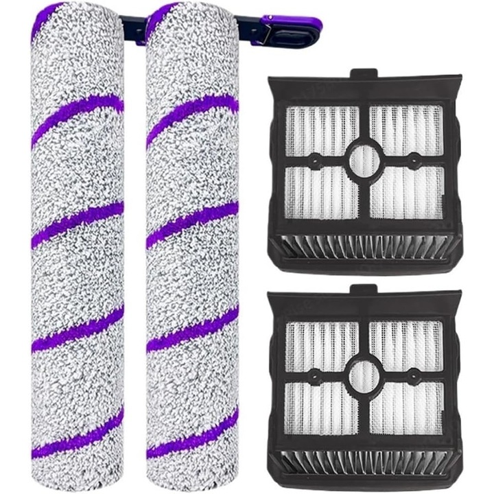Perie aspirator accesorii set, Bedee, compatibile cu Rowenta S20 Pro, X-Clean 10,2 role perie + 2 filtre HEPA+ perie de curatare, Curatare fara efort, ceea ce Imbunatateste durabilitatea, pentru covoare si podele dure etc