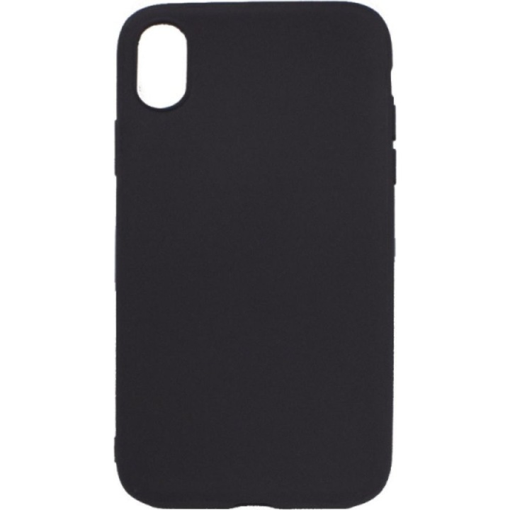 Husa Senso Liquid pentru iPhone SE 2025, din silicon, cu strat mat si suprafata moale, interior din microfibra, absorbtie a socurilor, negru