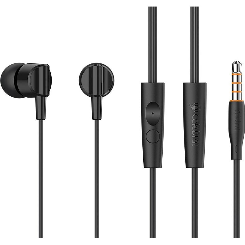 Casti cu fir Celebrat G35, microfon, negru, 10mm, 1.2m