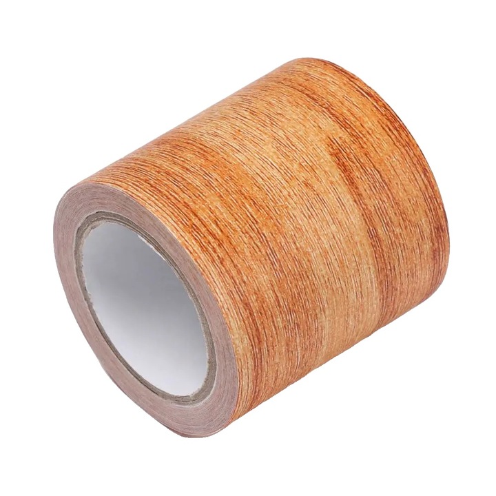 Dekoratív ragasztószalag (duct tape) valósághű fa megjelenéssel, öntapadós, könnyű felvitel, természetes tölgy, 5.7cm x 4.75m