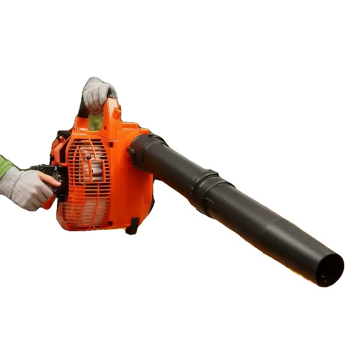 Suflanta de frunze, suflanta de mana 25.4 cc, 7000 rpm, rezervor 1.2 L, portocaliu/negru, 6.5 kg, include 2 tuburi de suflare si sac colector