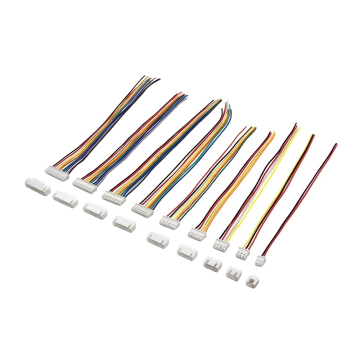 Csatlakozókészlet, XH 2.54 csatlakozós kábelek, PH/ZH/XH kompatibilis, 7 tűs, 24AWG, 15 cm, műanyag, Többszínű