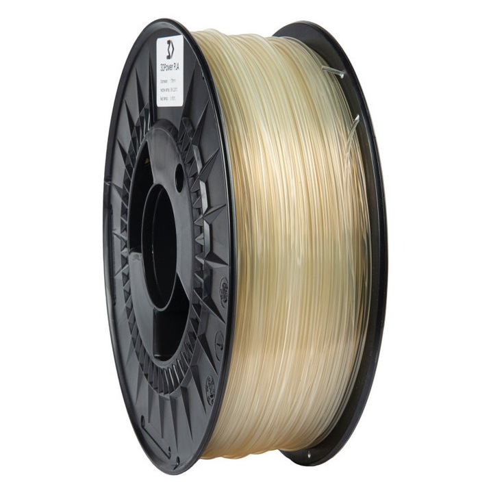 3DPower Basic PLA 3D nyomtatószál, biológiailag lebomló, könnyen nyomtatható, 1.75mm átmérő, natúr, 1kg