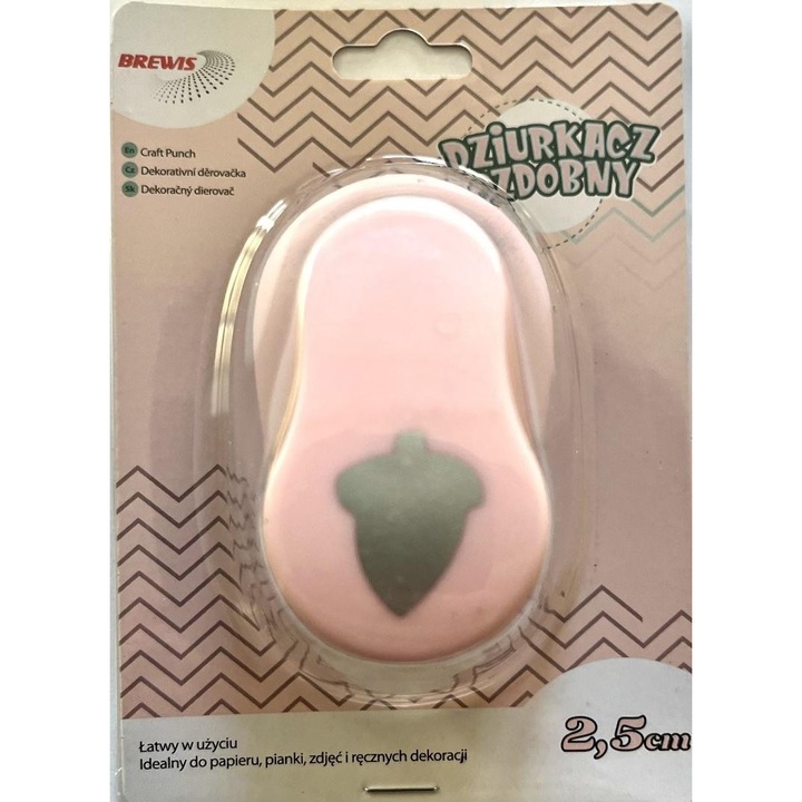 Brewis Zoladz dekoratív perforátor, kézműves lyukasztó papírhoz és habhoz, könnyen használható, többszínű, 2,5 cm