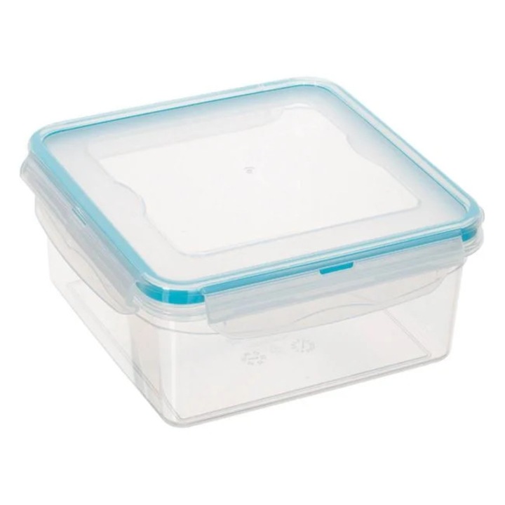 Caserola etansa patrata plastic transparenta 1.3L depozitare