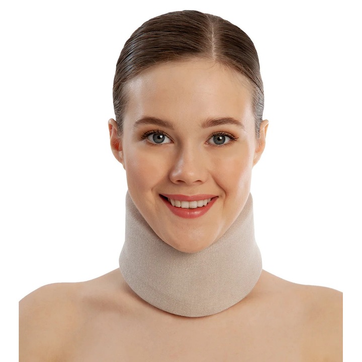 Guler cervical Variteks, moale, din spumă, tricot cu bambus