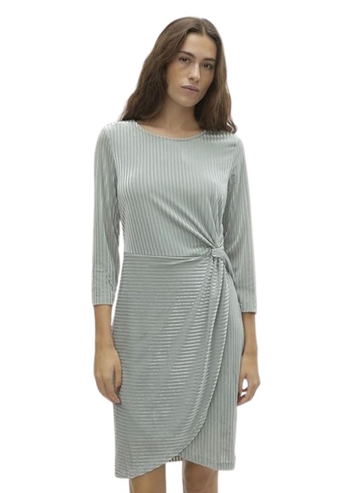 Vero Moda Mella női ruha, elegáns, zöld, bársony, pamut-elasztán, M INTL