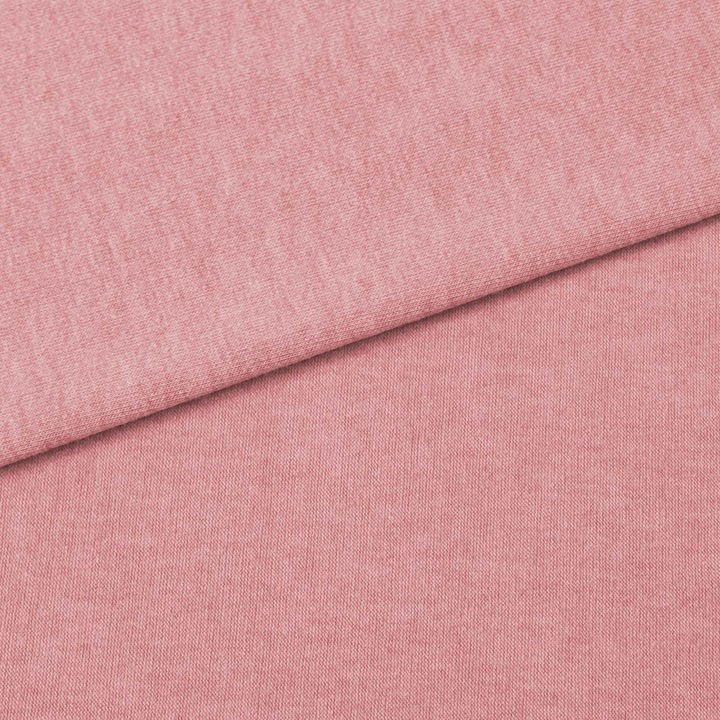 Material textil, Tricot jersey cu elastan (Lycra) - culoare Roz melanj, bumbac 92%, elastan 8%