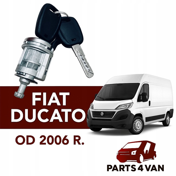 Gyújtáskapcsoló POLCAR 5770Z-05, 2 kulccsal, kompatibilis Fiat Ducato/Peugeot Boxer/Citroen Jumper (2006-tól), ezüst/fekete, 1 szett