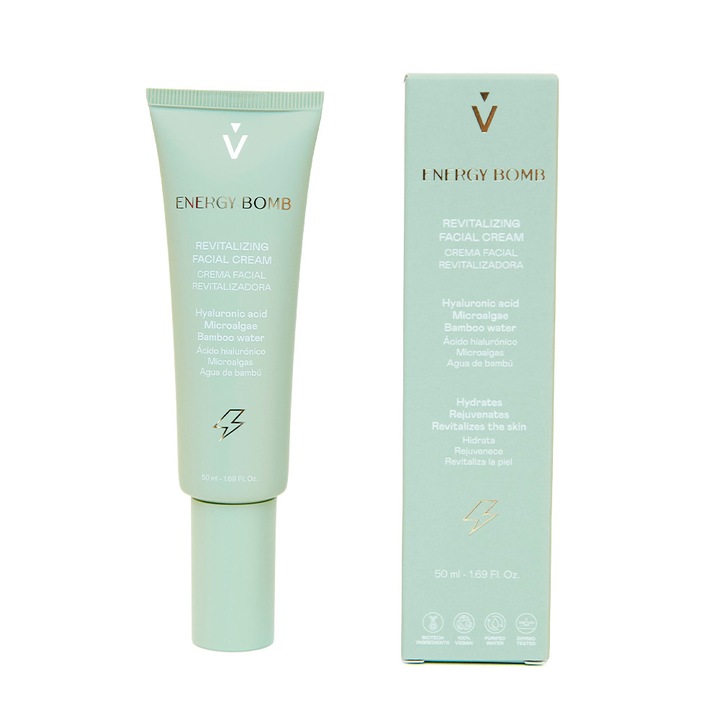 Crema Hidratanta Revitalizanta, Crema Revitalizanta pt Ten, Tratament Antiimbatranire, Crema Antirid, Crema Hidratare Intensa pana la 72H, Intinerirea Tenului, Repara si Intareste Bariera Cutanata, Acid Hialuronic, Aloe vera, Vitamina B5, 50ml, Valquer
