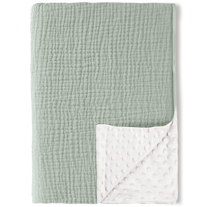 Unisex babatakaró, ultra-puha takaró a gyerekszobába, nyomott pamut előlap, bársony hátlap, nyomott újszülött ágytakaró, 75x100cm
