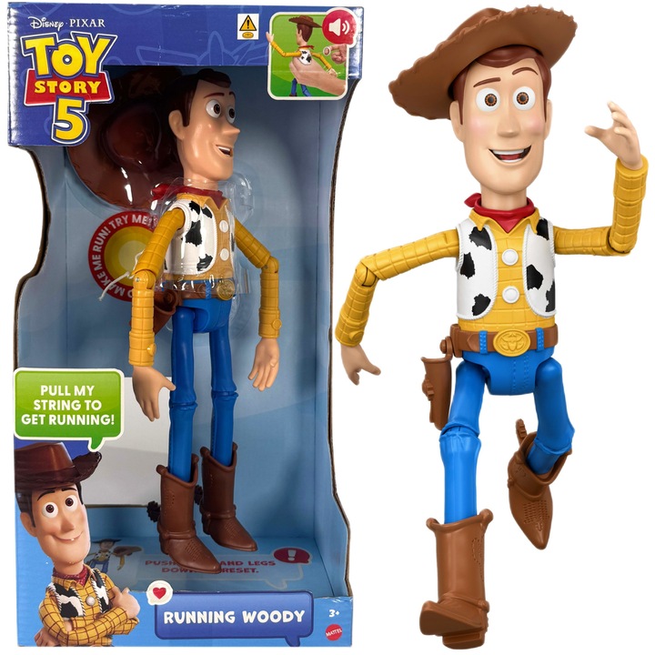 Disney Toy Story 5 figurina interactiva „alergand” Chudy Woody 30 cm EN
