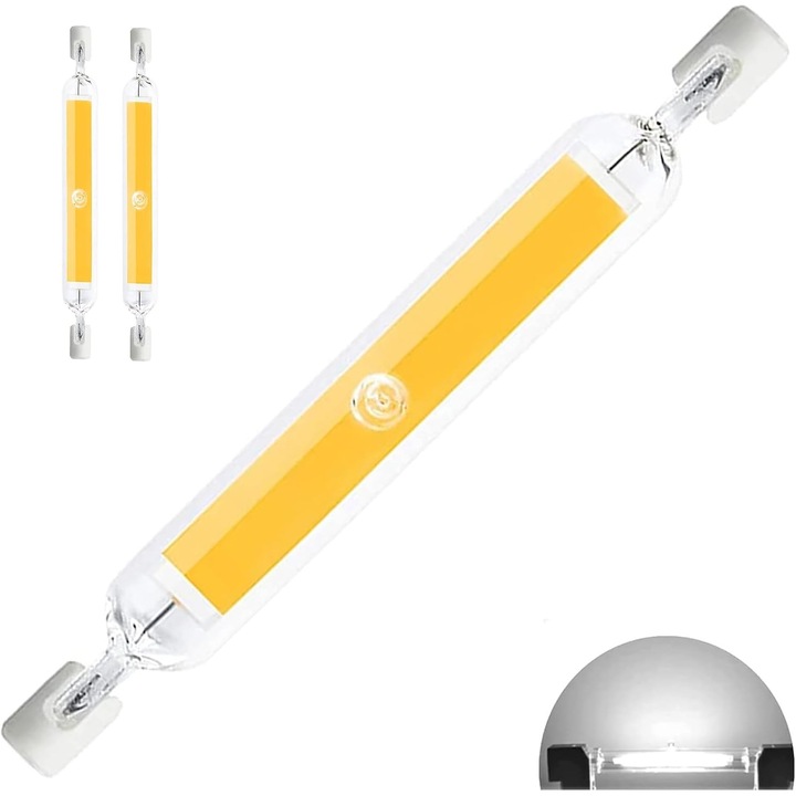 Комплект 2 LED крушки R7S 118mm 20W димируеми топло бяло 3000K 360° без трептене