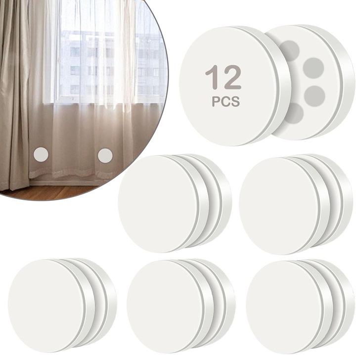 Set de 12 greutati magnetice pentru perdea de dus, acoperite cu cauciuc, magneti pentru captuseala de perdea, protectie impotriva stropirii, pentru perdele, steaguri si fete de masa (6 perechi)