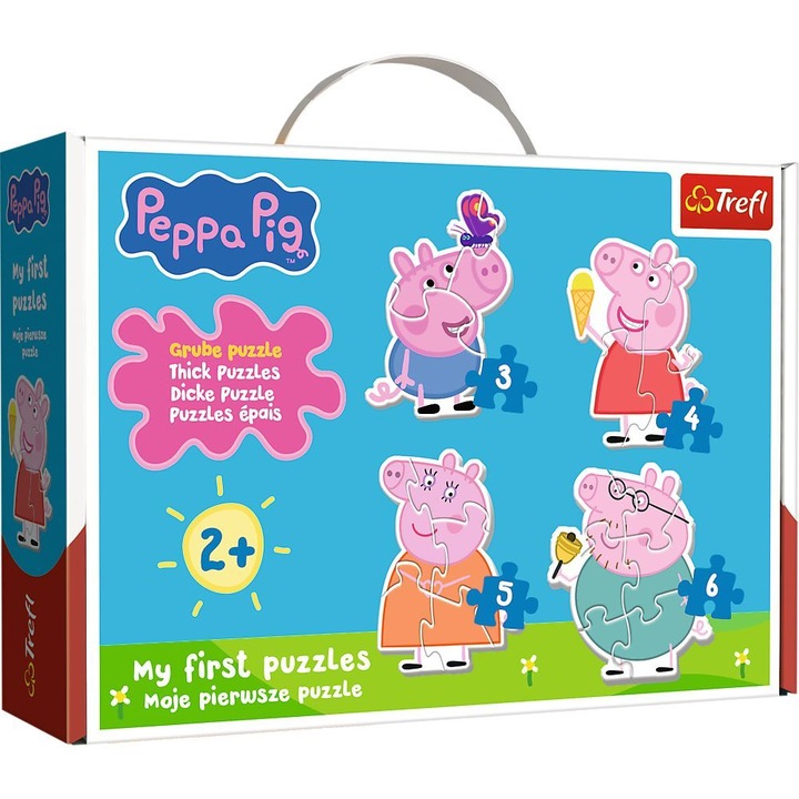 Puzzle Trefl Baby Clasic - Peppa Pig, 3/4/5/6 piese