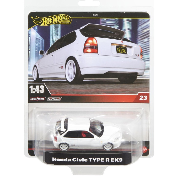 Hot Wheels prémium kisautó - Real Riders Pop Culture, Honda Civic Type R EK9, 1:43