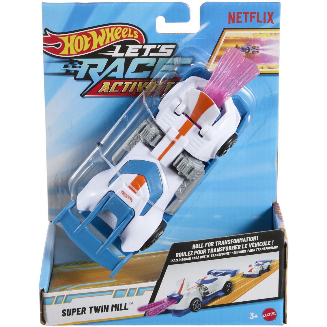Hot Wheels Twin Mill Auto rama 2004 赤白青 Masinuta Hot Wheels - Let's Race Activate, Super Twin Mill, scara