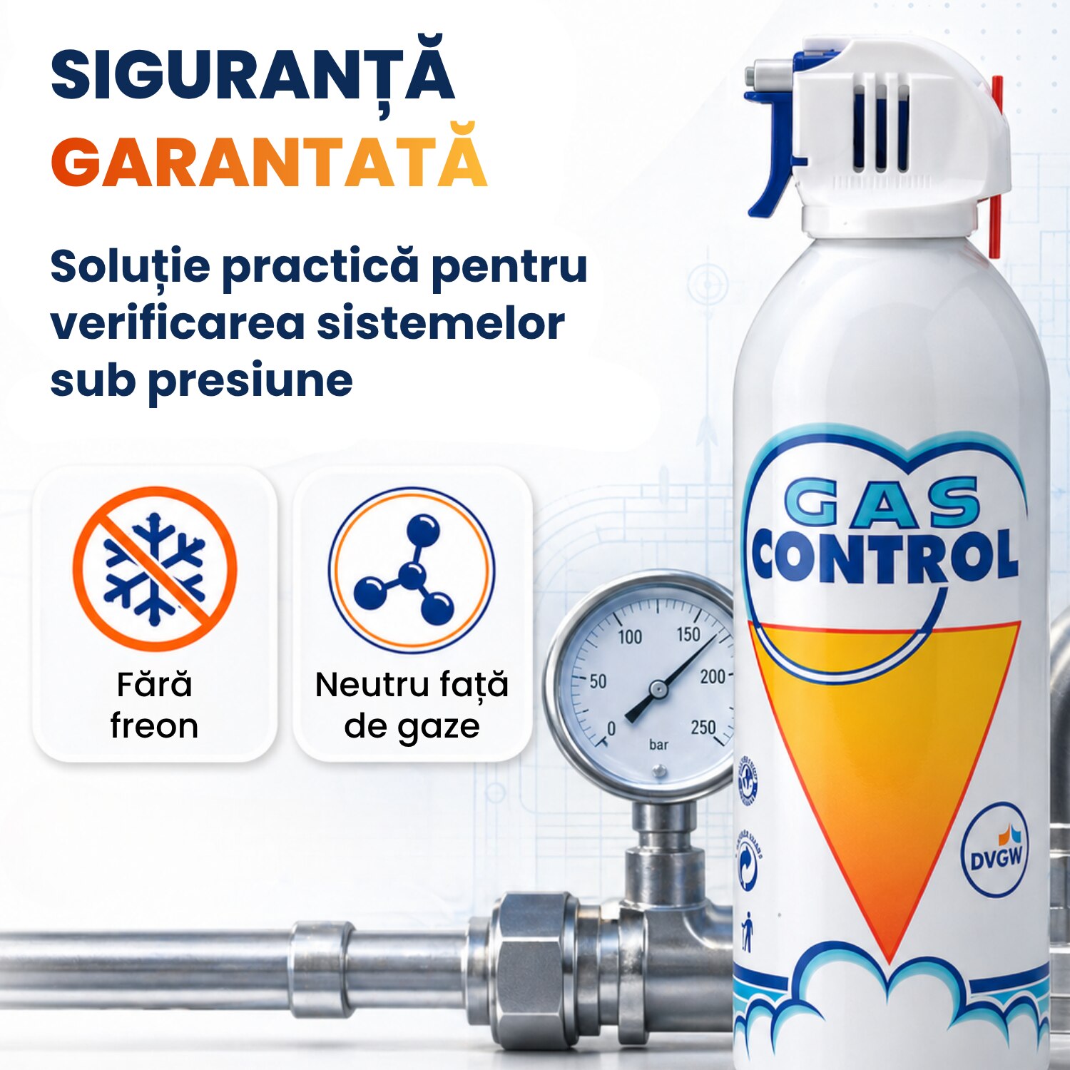 Spraying Gazes Spray detector scapari de gaze Oxyturbo GAS CONTROL, 400 ml, pentru ...