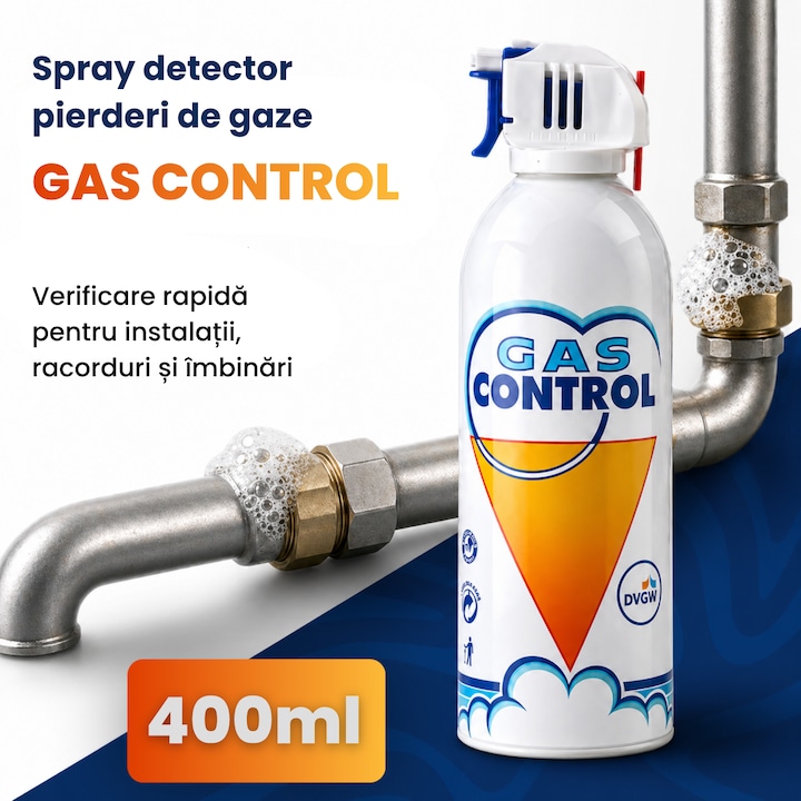 Spraying Gazes Spray detector scapari de gaze Oxyturbo GAS CONTROL, 400 ml, pentru ...