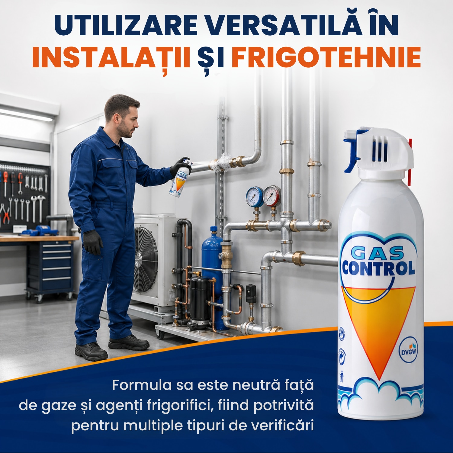 Spraying Gazes Spray detector scapari de gaze Oxyturbo GAS CONTROL, 400 ml, pentru ...