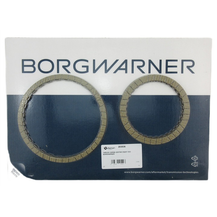 BorgWarner DQ381 0GC súrlódó tárcsa készlet, sebességváltó szerelőkészlet, Audi/Skoda/Volkswagen kompatibilis, ezüst, 8 darab