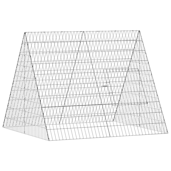 Cusca pentru vidaXL, pui Argintiu 430 x 55 x 55 cm Otel Galvanizat