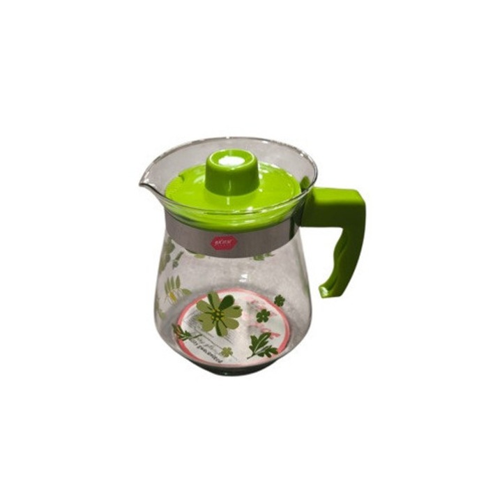 Üveg kancsó fedővel, 1500 ml, Clini 5X-0109