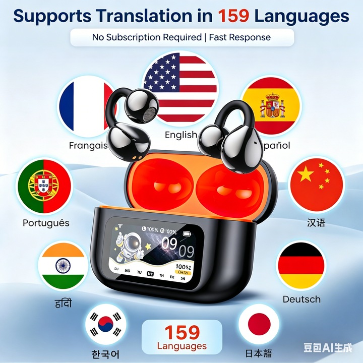 Casti Ai Casti de traducere inteligenta AI,Traducator in Timp Real,traducere ...