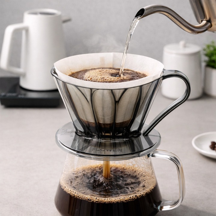 THEDRIPPER BOX DAMNGOOD!! × NATURE TONES Dripper pentru cafea pour-over Cafec Flower Oval Dripper 102