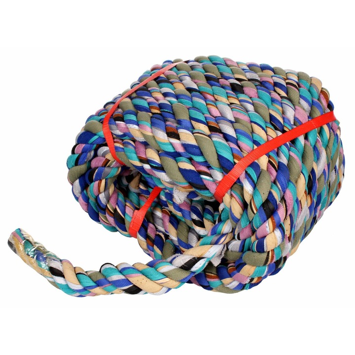 Многоцветно фитнес въже за дърпане, Merco Tug of War Rope, диаметър 2.6cm, дължина 15 m