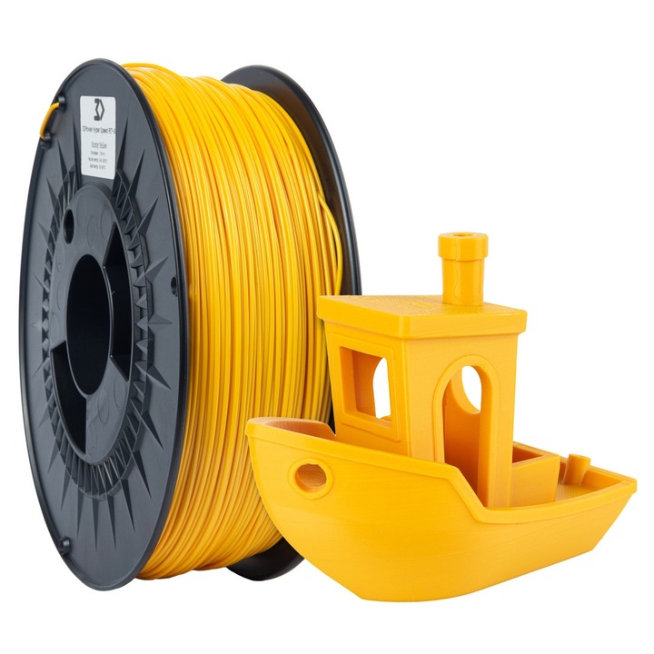 Filament 3DPower Hyper Speed PET-G optimalizálva nagy sebességű nyomtatáshoz (akár 750 mm/s), UV- és vegyszerálló, sárga, 1.75mm, 1kg