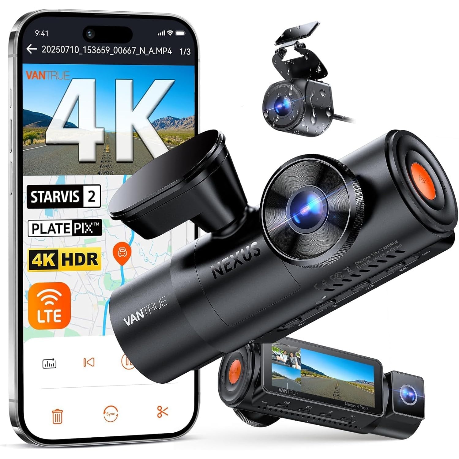Camera de bord, VanTrue, N4, 2.5K, Negru - eMAG.ro