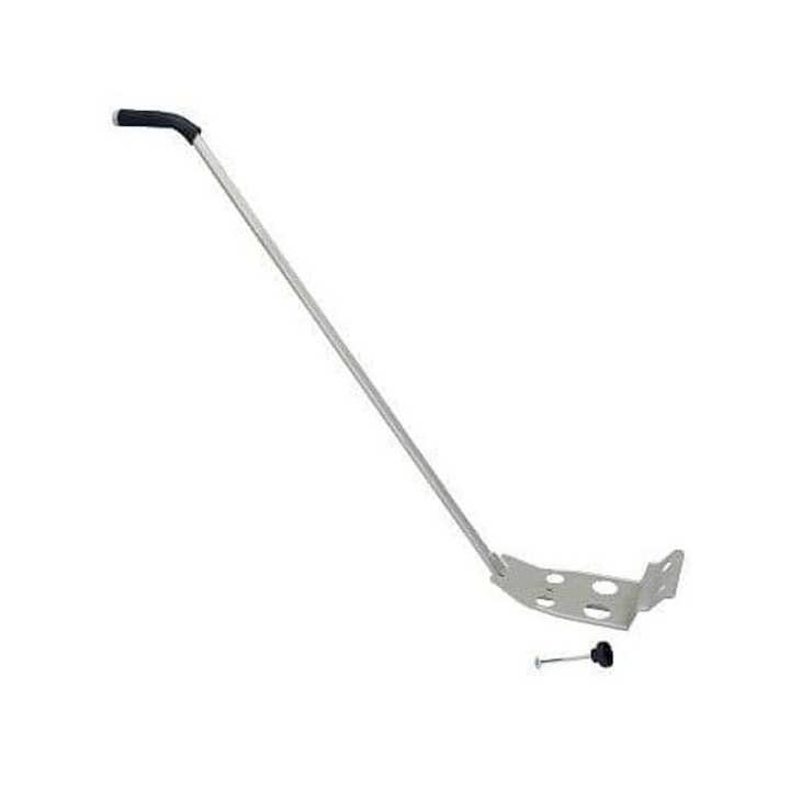 KHW Snow Tiger vezetőrúd, gyors rögzítés, hátsó irányításhoz, kompatibilis a Snow Tiger de Luxe/Comfort Seat modellel, ezüst metál, 1 db