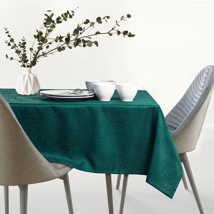 Asztalterítő, GAIA, 30x100cm, üvegzöld, modern és klasszikus design
