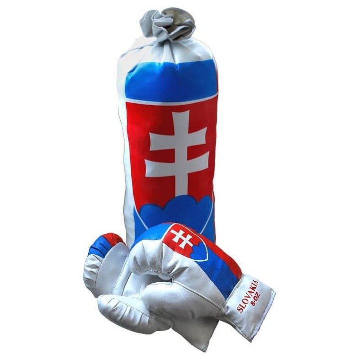 Rulyt, Boxkészlet gyerekeknek PVC műbőrből, 35x14 cm-es zsák és 8oz-os kesztyű, Többszínű, Univerzális