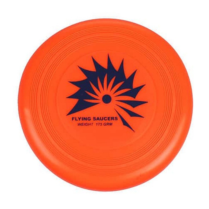 Frizbi Merco Flying Disk Saucer műanyagból, 265 mm átmérő, 175 g súly, narancssárga