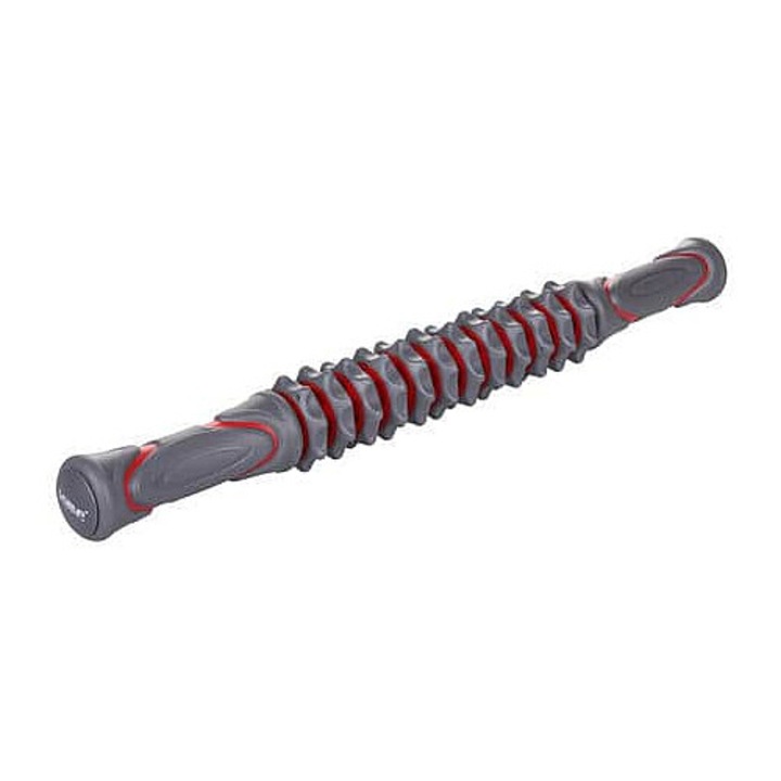 Baston masaj LiveUp LS5044, 12 discuri, 45cm, negru