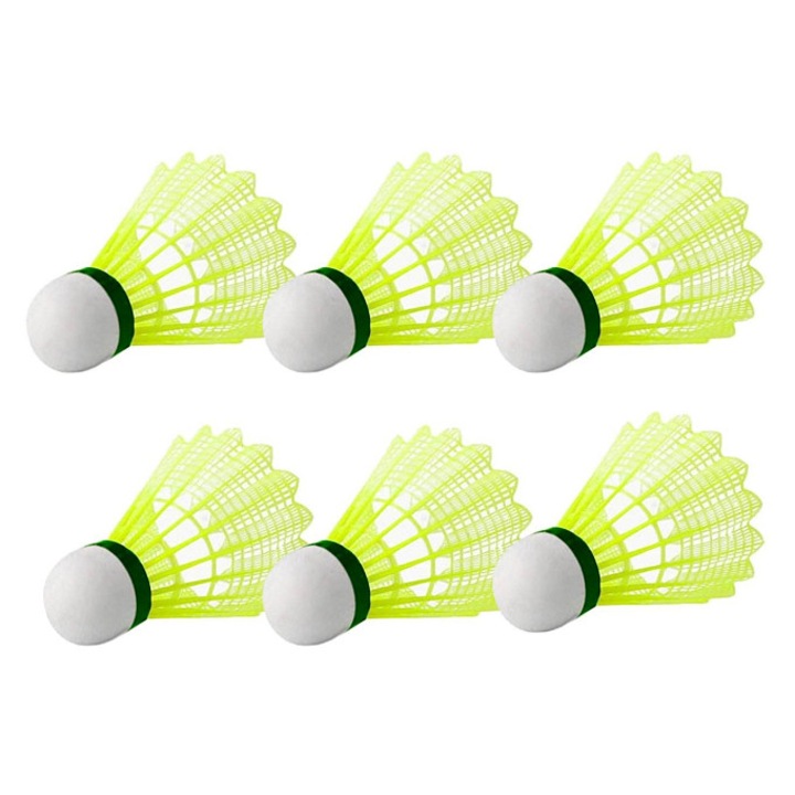 Sedco, nylon tollaslabda, lassú sebesség (zöld kategória), M200, sárga, 6 darab