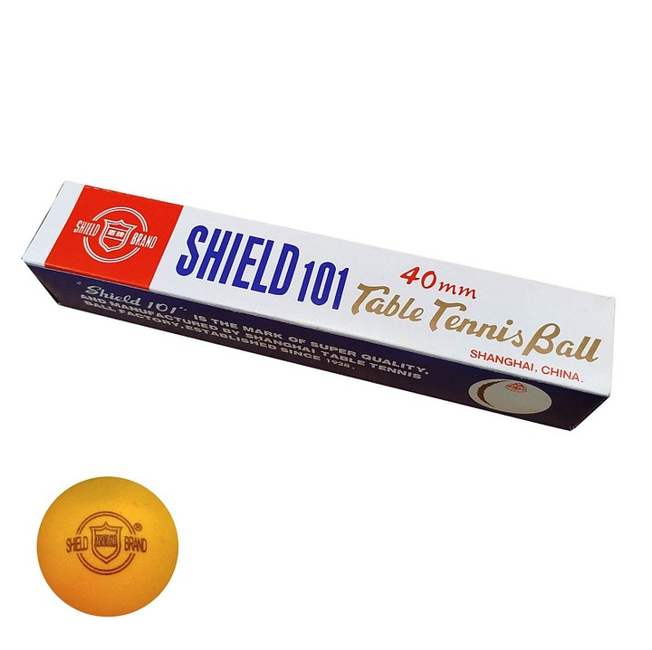 Sedco SHIELD 101 asztalitenisz (ping-pong) labda PP-ből, varrás nélküli, 40 mm, narancssárga, 6 darab
