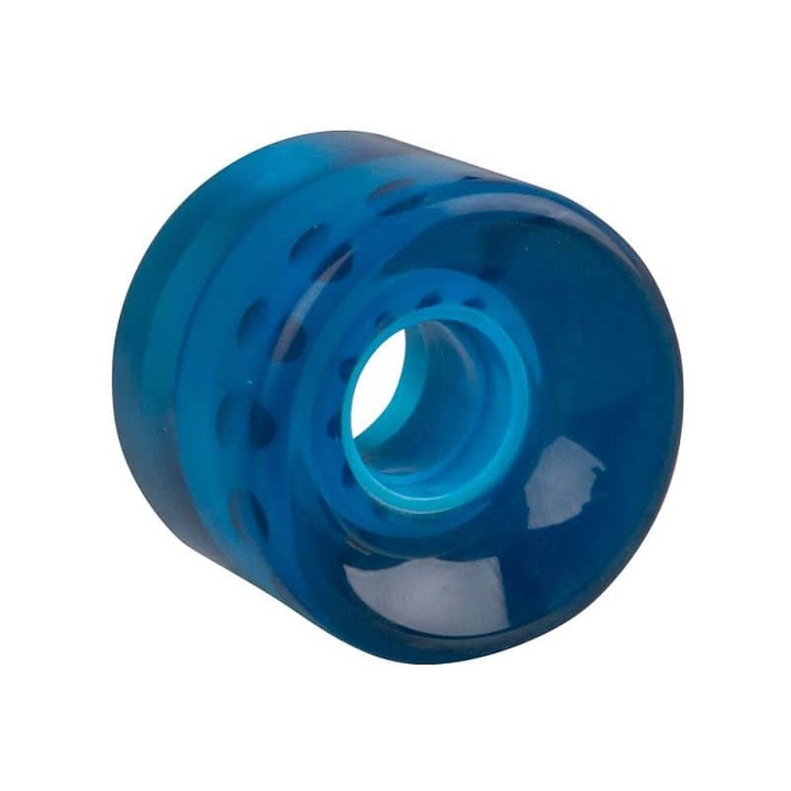 Worker Penny Board kerék/görgő 60x45 mm, átlátszó, PU, 82A keménység, csapágyak nélkül, zöld, 1 darab