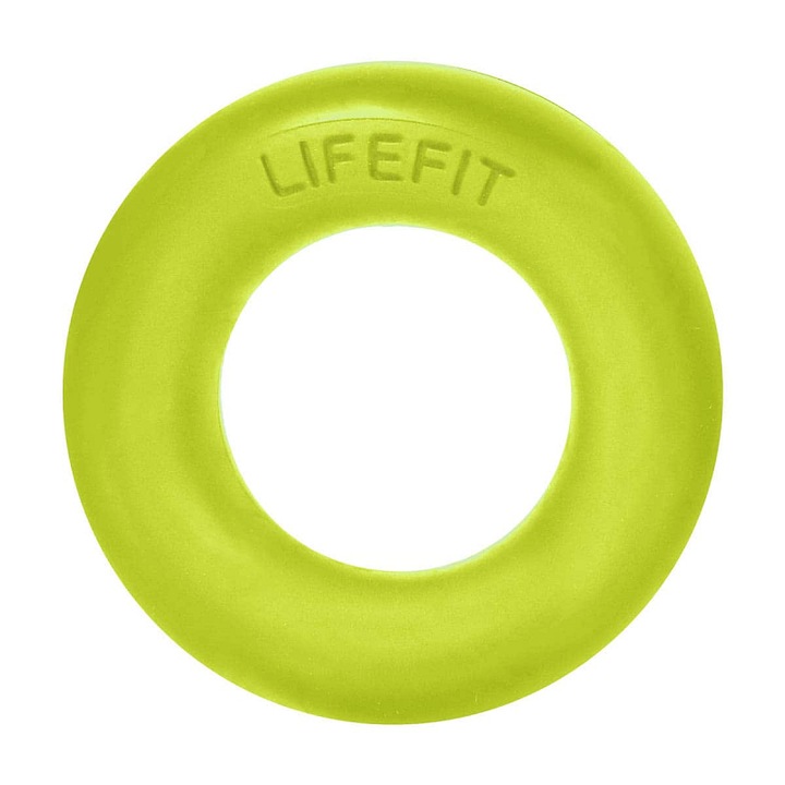 Lifefit Ring 90 ujjgyakorló gyűrű, stresszoldó és relaxáló, 15 kg ellenállás, zöld, 9 x 2,2 x 2,2 cm