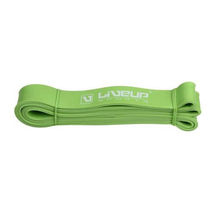 Banda elastica LiveUp 208x0,45 cm verde medie