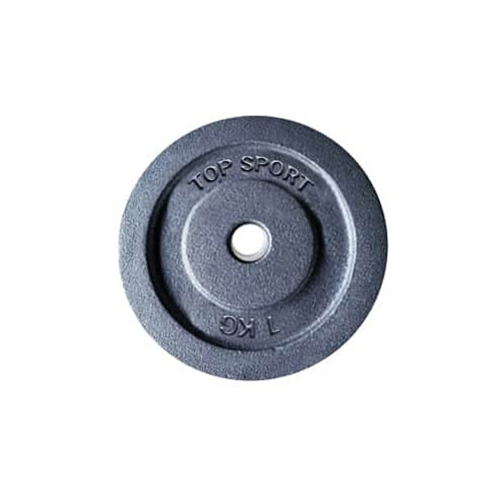Lifefit TS súlytárcsa, 1kg acél, 30 mm-es rúdhoz, korrózióálló felület, fekete, 1 db