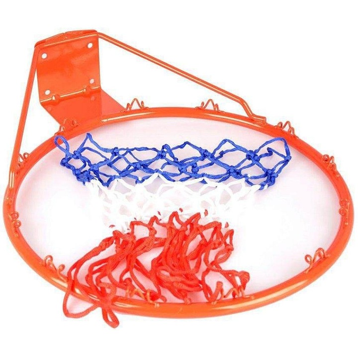 Kosárlabda karika Ostatni 1991 TBS02, fém, huzal átmérő 18 mm, hálóval, narancssárga, O45 cm