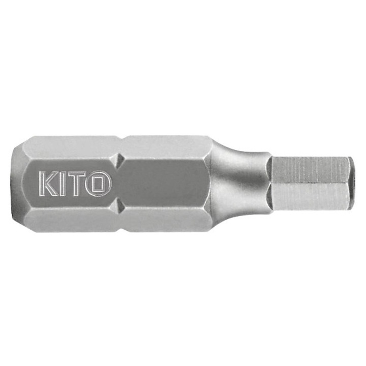 Hrot imbus KITO HTa, otel S2, suprafata sablata, argintiu, 5x25mm